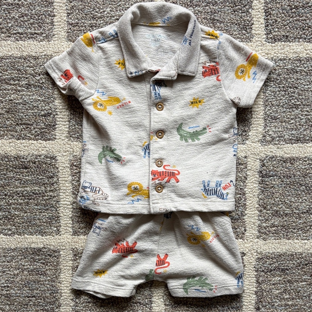 GARANIMALS | ANIMAL PRINT BUTTON UP SET